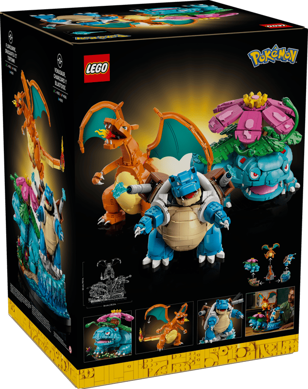 1-Up Retro Video Games - Lego Venusaur, Charizard and Blastoise #72153 - Collectible - Model Kit